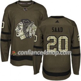 Adidas Maillot de Hockey Chicago Blackhawks Brandon Saad 20 2017-2018 Camo Vert Authentic - Homme